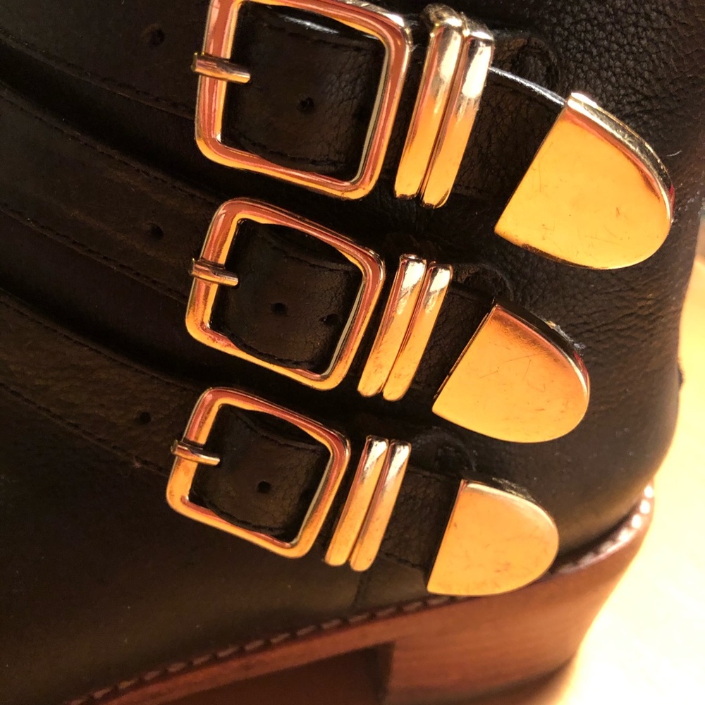 Loeffler Randall Fenton black leather booties